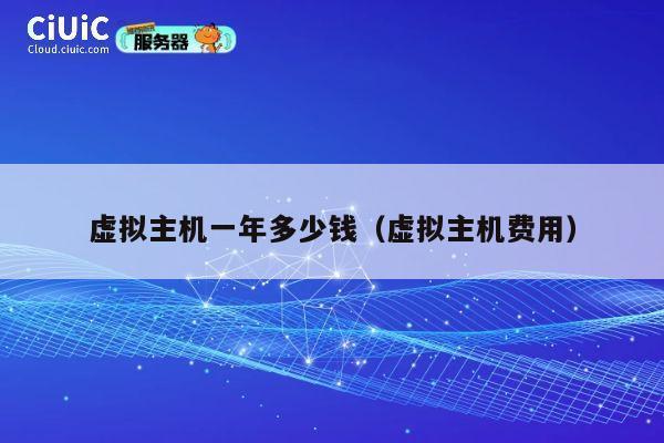 虚拟主机一年多少钱（虚拟主机费用）