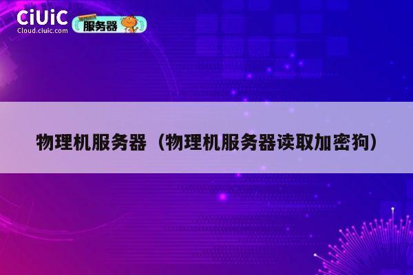 物理机服务器（物理机服务器读取加密狗）