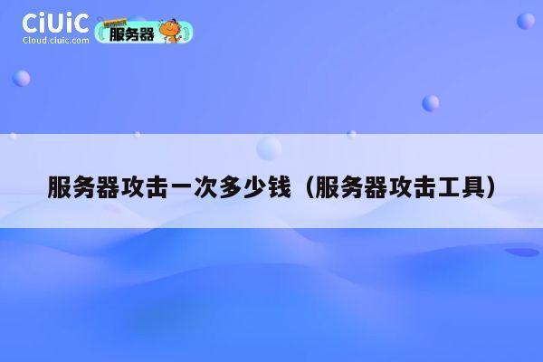 服务器攻击一次多少钱（服务器攻击工具）